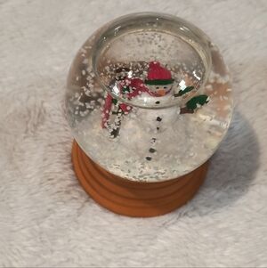 Vintage 00s Eddie Bauer Snowman Snow Globe - Holiday Winter Decor 2002
